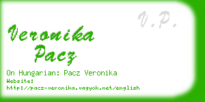 veronika pacz business card